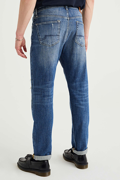 5-POCKET MID WAIST DARK BLUE 2