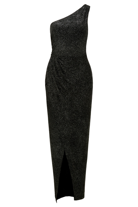 ONE SHOULDER GLITTER GOWN BLACK 3