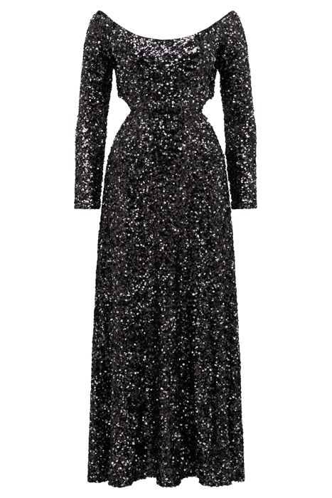 SEQUIN DRESSI CUT OUT BACK MID BLACK 3
