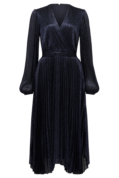 SAHARA WRAP PLISSE MIDI DRESS NAVY 3
