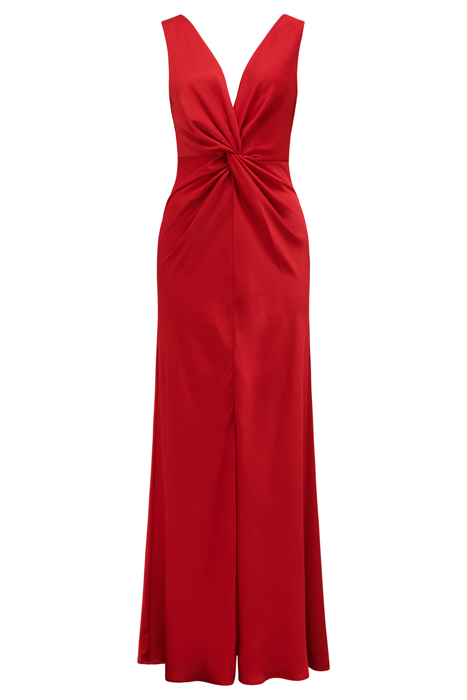 PARKER SATIN TWIST MIDI DRESS BARBADOS CHERRY 3