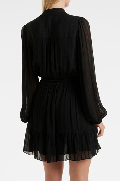 EDITH TEXTURED SKATER DRESS BLACK 2