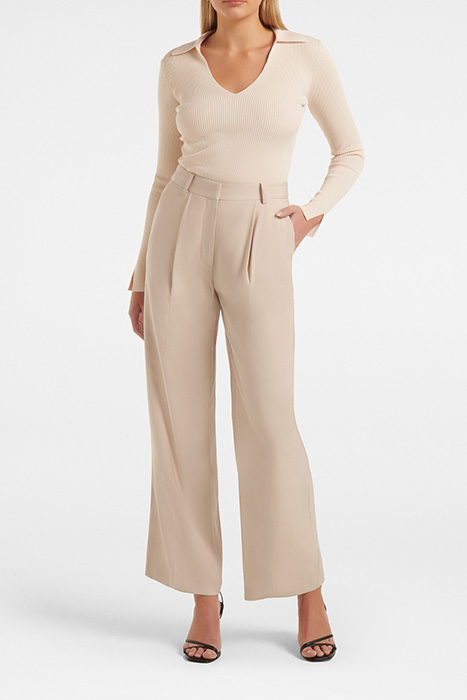 INES TAILORED STRAIGHT LEG PANT NEUTRAL 3