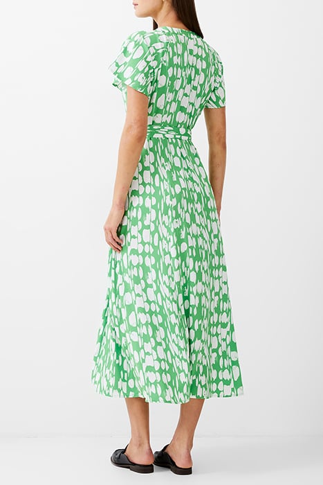 RILEY BELT DRESS LONG POISE GREEN/WHITE 3