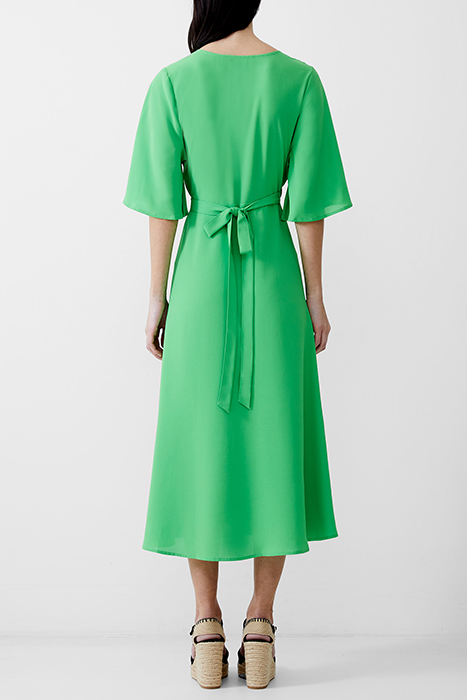 WRAP ANGEL SLV DRESS LONG POISE GREEN 2