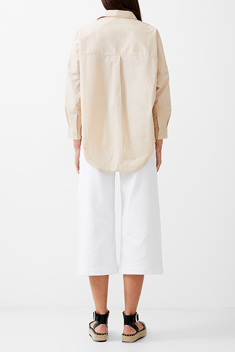 L/S VEE COLLAR POPLIN POPOVER STONE 4