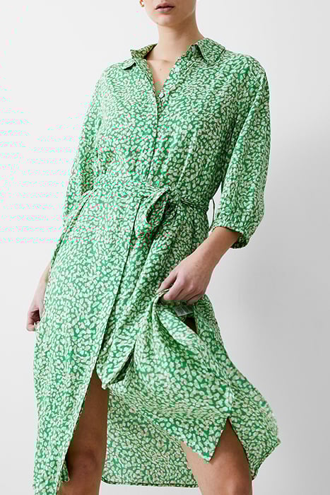 CADIE BTN THRU SHRT DRESS MIDI POISE GREEN 3