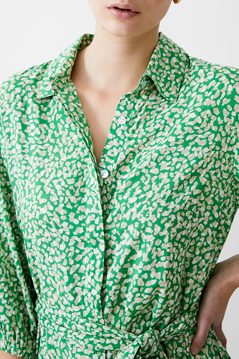 CADIE BTN THRU SHRT DRESS MIDI POISE GREEN 4