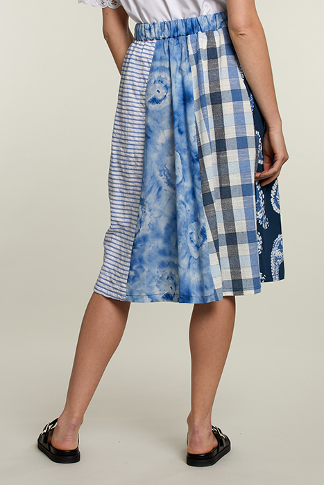 BLUE PATCHWORK SKIRT 2