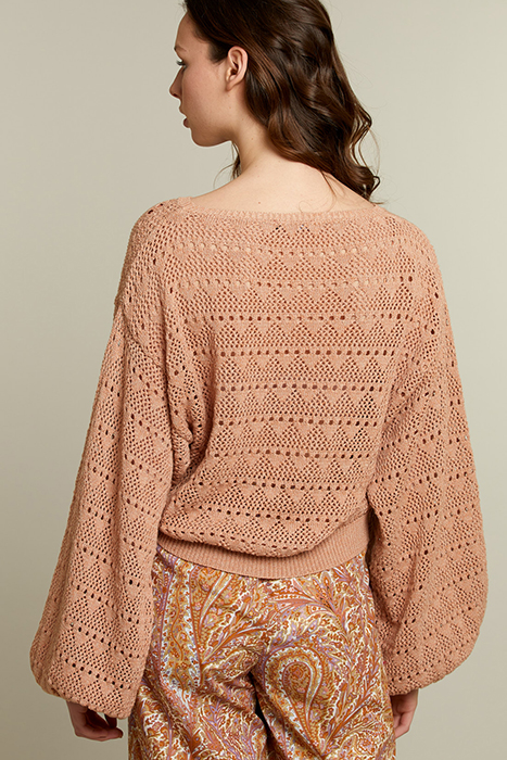 ORANGE BALLOON SLEEVES PULLOVER 2