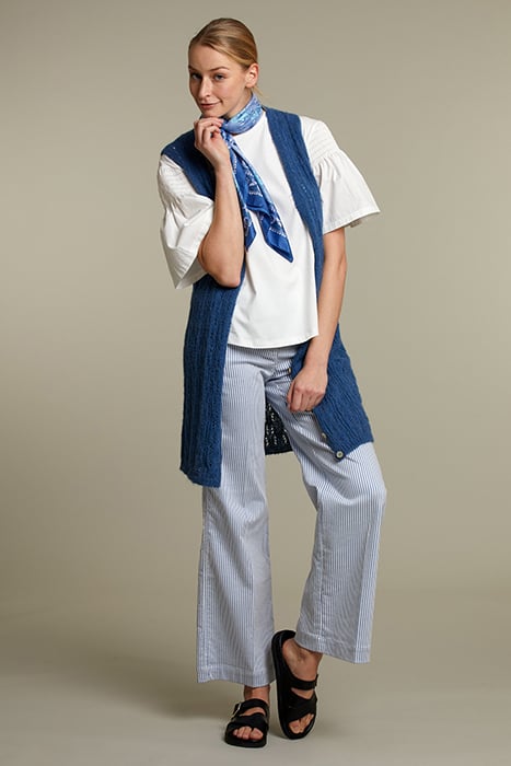 BLUE LONG AJOUR SPENCER 3