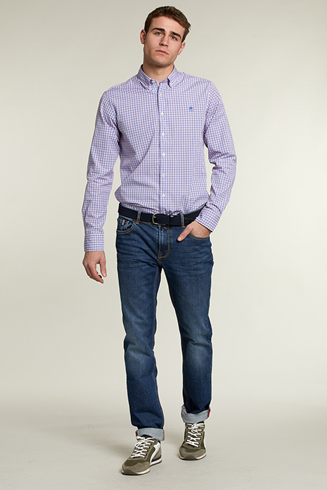 CUSTOM FIT CHECKED SHIRT MULTI 3