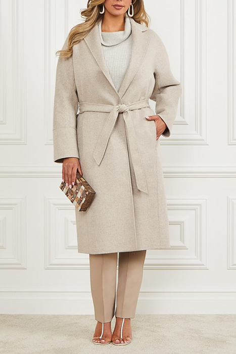 MAXIME LONG COAT LIGHT GREY WRAP MULTI 2