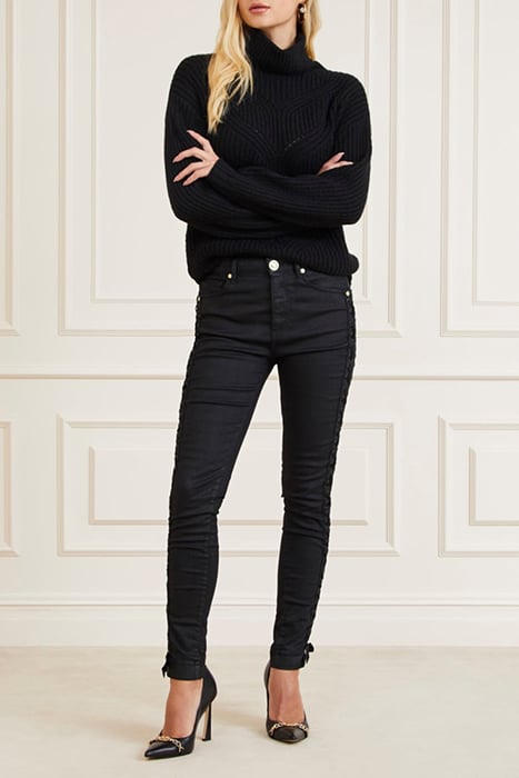 EVELYN DENIM BLACK SKINNY COATED 3