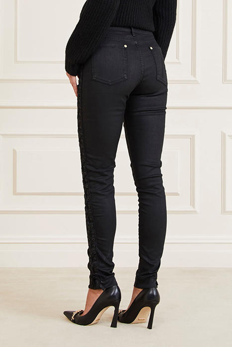 EVELYN DENIM BLACK SKINNY COATED 2