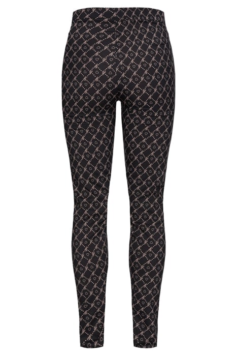 LOTO PANTALONE GEORGETTE STRET BLACK/NUDE 2