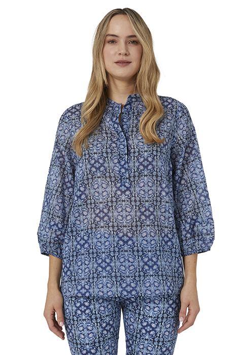 PRINTED MUSLIN BLOUSE GREEN 9