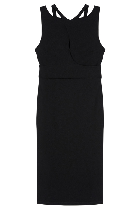 SHORT CREPE JERSEY SHEATH DRESS BLACK 3