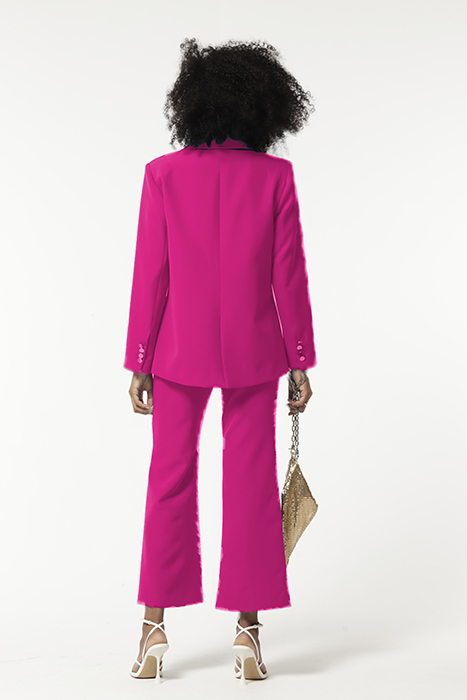 STRETCH PLAIN WEAVE TUNOL TROUSERS FUCSIA 2