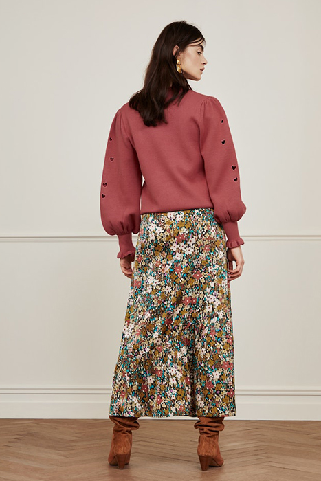 CLEO SKIRT BLACK/RA RA RASPBERR 2