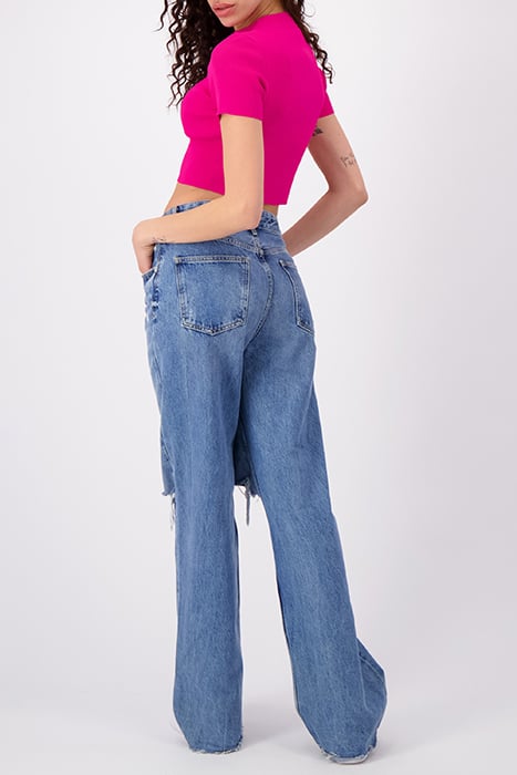 HIGH COLLAR RIB TOP PINK 3