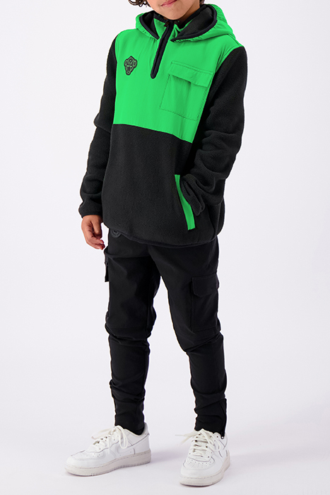 CONTRAST FLEECE JACKET BLACK 3