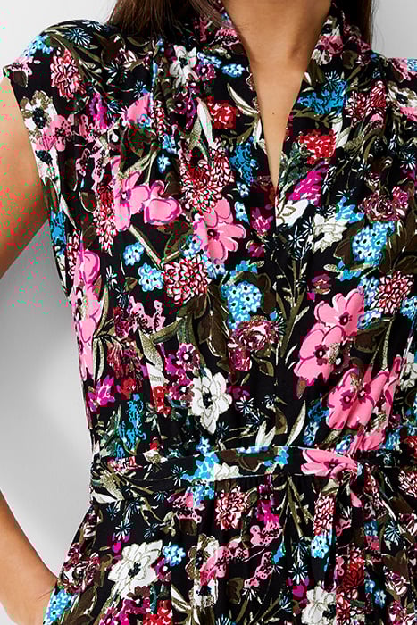 BLOSSOM HIBISCUS VEE PLAYSUIT BLACK 4