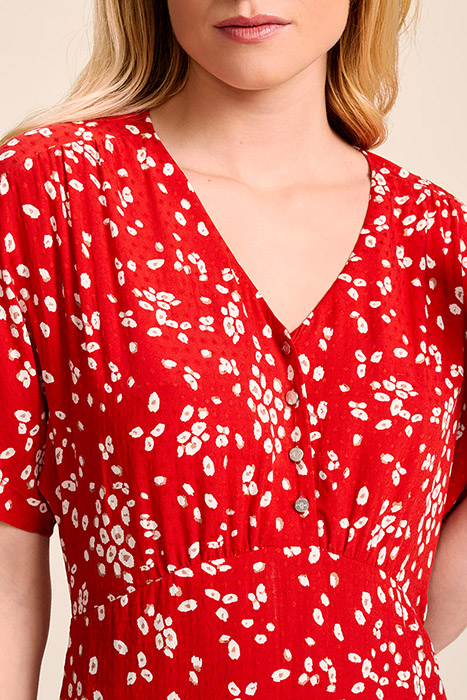 RAVEN - CHERRY DRESS WITH ABSTRACT FLORAL PRINT 5