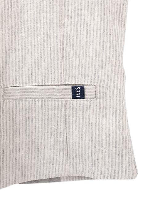 BOYS' BEIGE STRIPED SUIT WAISTCOAT 3