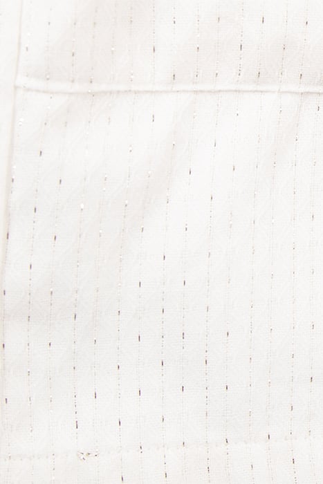 GIRL'S WHITE JACQUARD SHORTS WITH GOLD STRIPES 9