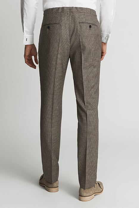 DOME-PUPPYTOOTH SUIT PANTS BROWN 2