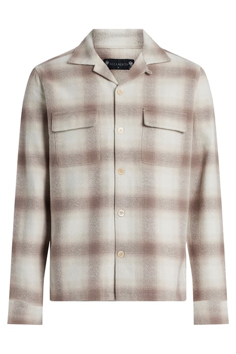 KNOLL LS SHIRT OATMEAL WT/CHESTNU 4