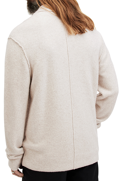 STATTEN LS POLO OATMEAL WHITE 2