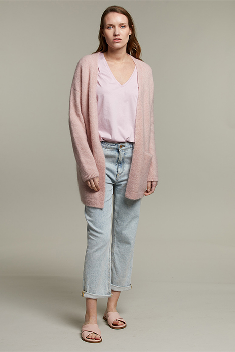 LILA COTTON V-NECK T-SHIRT 3