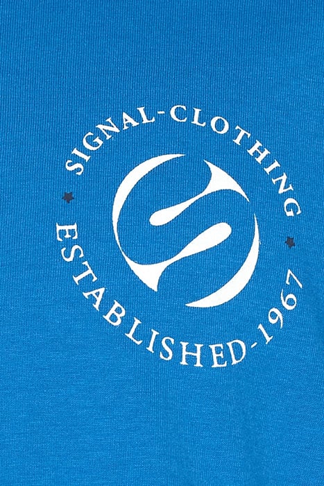 ELIASSI CHEST PRINT TEE + IMPERIAL BLUE 7