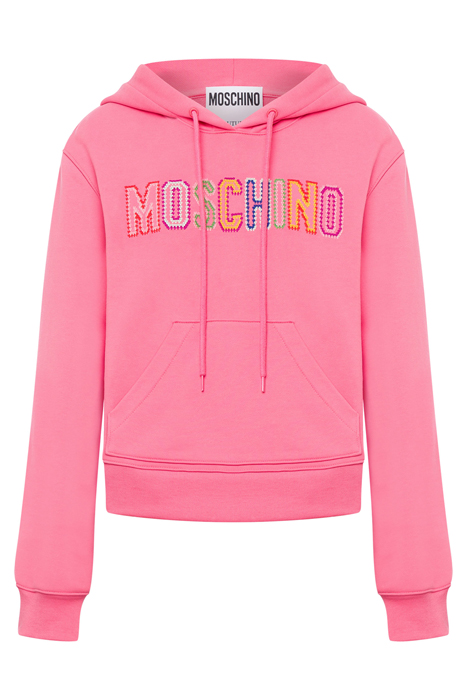 CROCHET LOGO ORGANIC COTTON SWEATSHIRT PINK 3