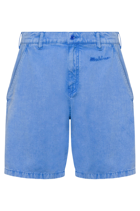 SIGNATURE LOGO GABARDINE BERMUDA SHORTS BLUE 3