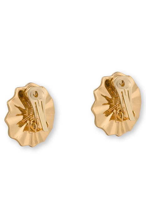 PSYCHEDELIC FLOWER CLIP EARRINGS RED 3