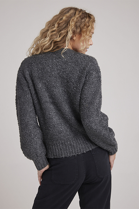 LONG SLEEVE CREW SWEATER SHADOW GREY 2