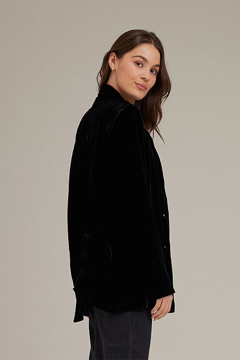 NOTCH COLLAR BELTED BLAZER BLACK 3