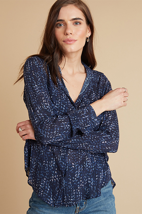 FULL BUTTON DOWN HIPSTER SHIRT DESERT NIGHT by Bella Dahl