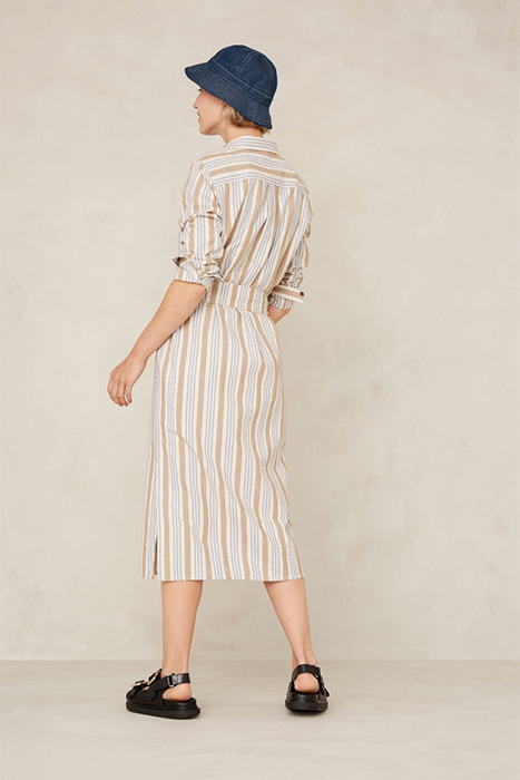 MAGGY ECRU HEMP STRIPE 2