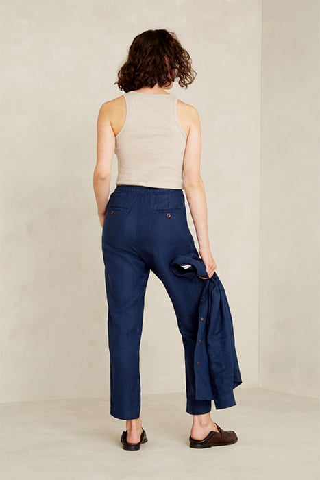 LOURDES WORKER BLUE LINEN 2