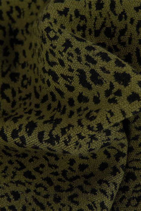 GAA - LEOPARD KNIT SKIRT DARKGREEN 3