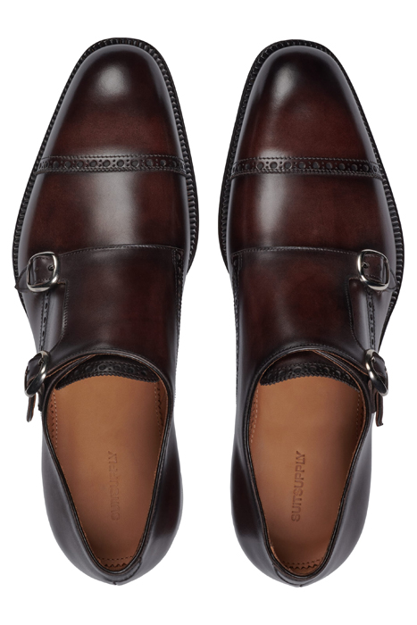 LEATHER-DOUBLEMONK-D.BROWN BROWN 5