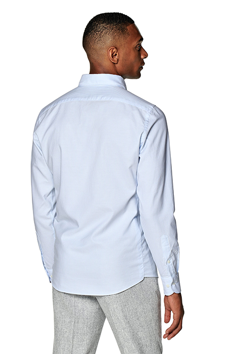 STRETCH OXFORD L. BLUE STRIPE LIGHT BLUE 2