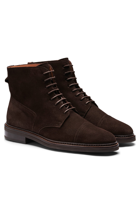 SUEDE-LACEDBOOT-D.BROWN BROWN 5