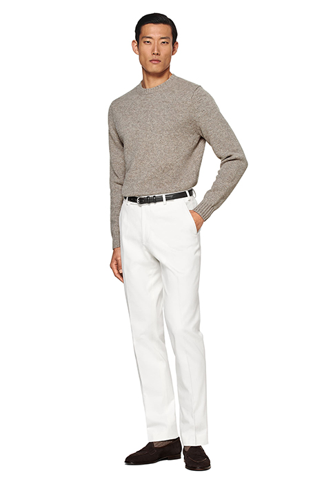 CREW MERINO WOOL SAND LIGHT BROWN 3