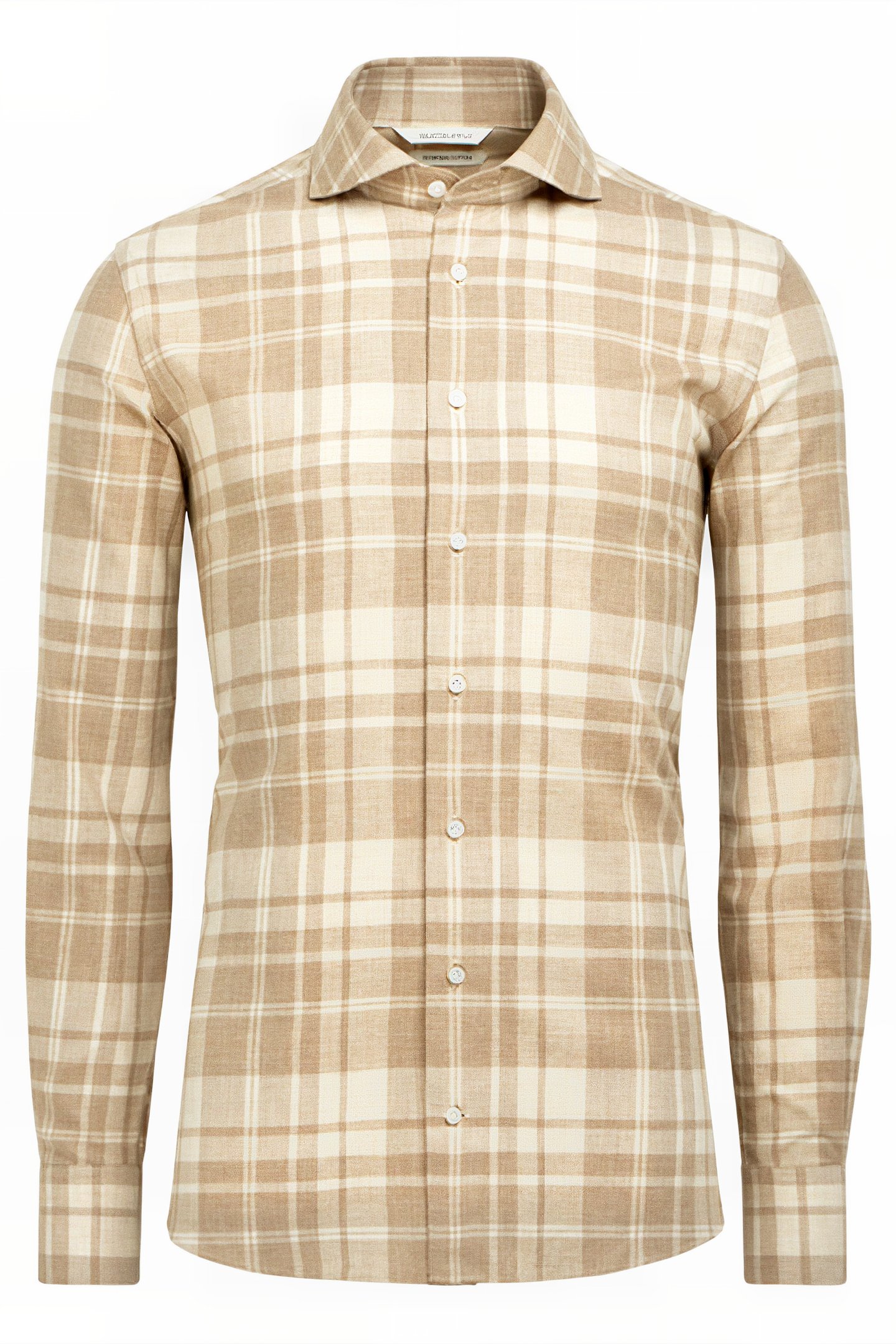 FLANNEL SAND CHECK LIGHT BROWN 4