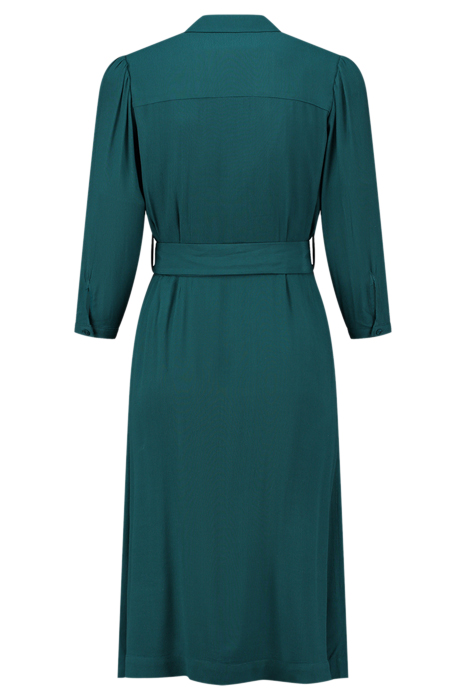 SOLEDAD WRAP DRESS LS PETROL BLUE 2